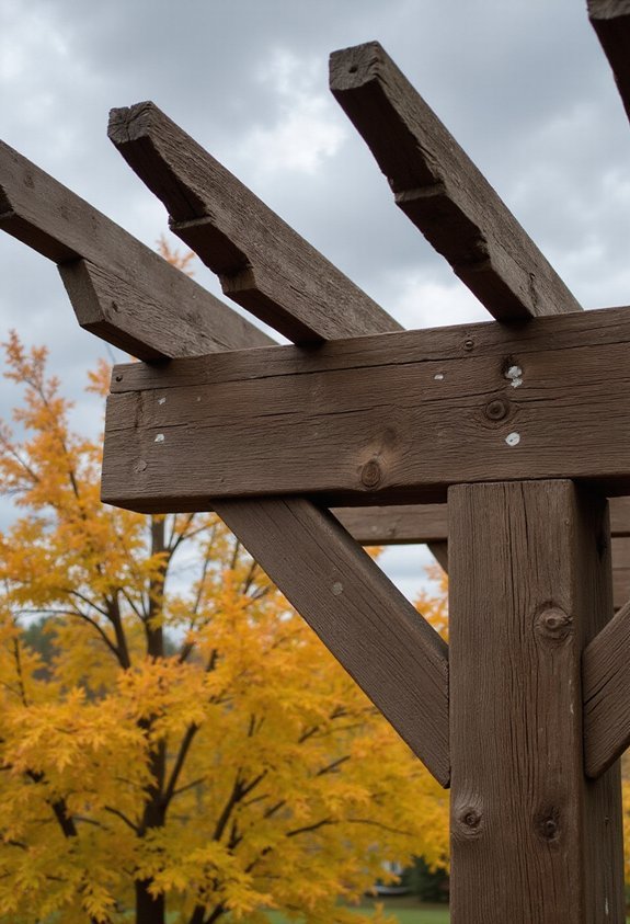 pergola storm preparation and reinforcement